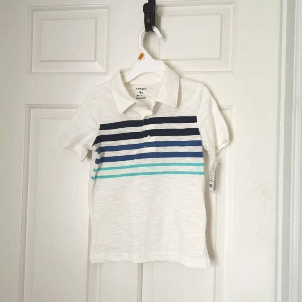 2/$20 BNWT Carter's boys striped polo size 4